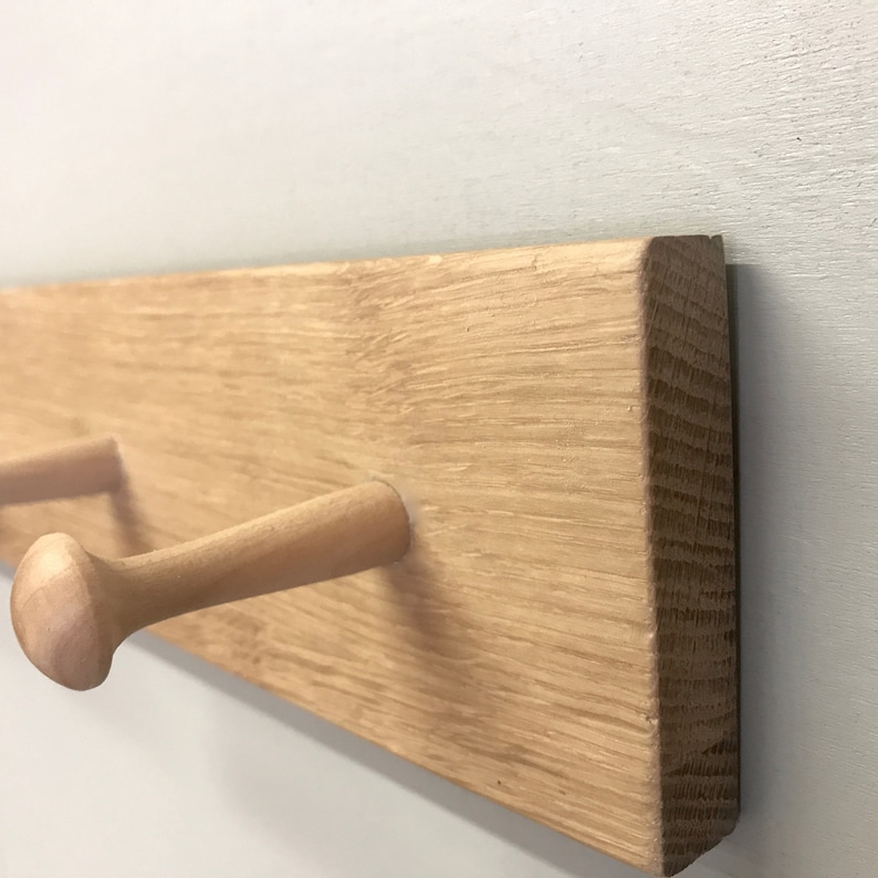 Oak Shaker Peg Rail Coat Rack in Various Sizes Etsy UK