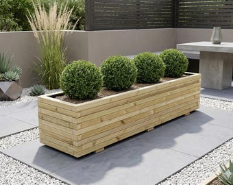 Heavy Duty Harpsden Wooden Planter Trough Fully lined, Garden, Patio, Screening