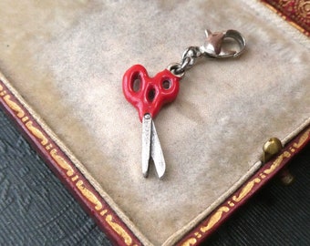 Vintage Scissors Charm Pendant, Seamstress Crafty Lady Gift