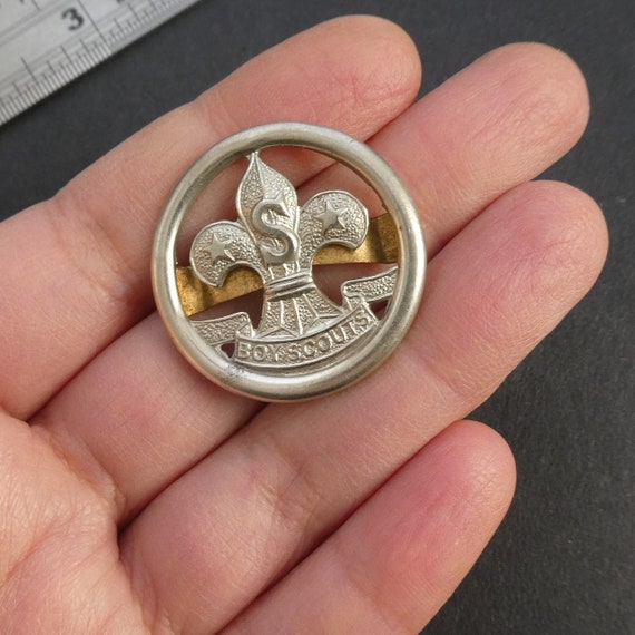 Vintage Boy Scouts Hat Badge, Pre 1967 Seniour Scout … Gem