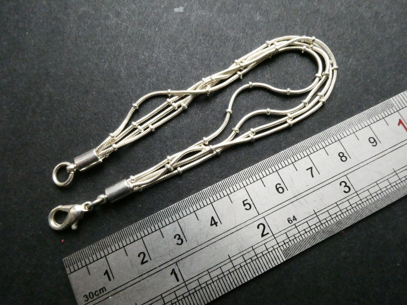 Multistrand Silvered Ball Snake Chain Gift Boxed Vintage Jewellery Vintage Snake Chain Tennis Bracelet Great Cond Elegant /& Versatile