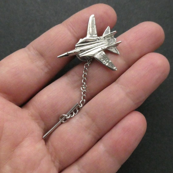 Vintage Fighter Jet Tie Tack Pin, Myers & Suzio A… - image 2