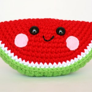 PATTERN: Watermelon Wedge Amigurumi Crochet Pattern - PDF Digital Download