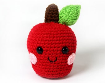 PATTERN: Apple Amigurumi Crochet Pattern - PDF Digital Download