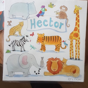 Personalised children&#39;s animal art