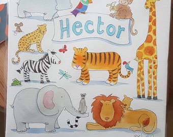 Personalised children's animal art