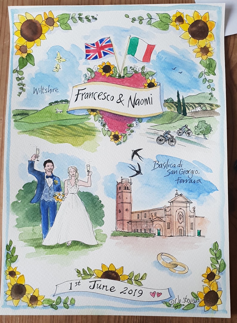 Personalised wedding card image 2