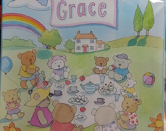 personalised teddy bears picnic painting