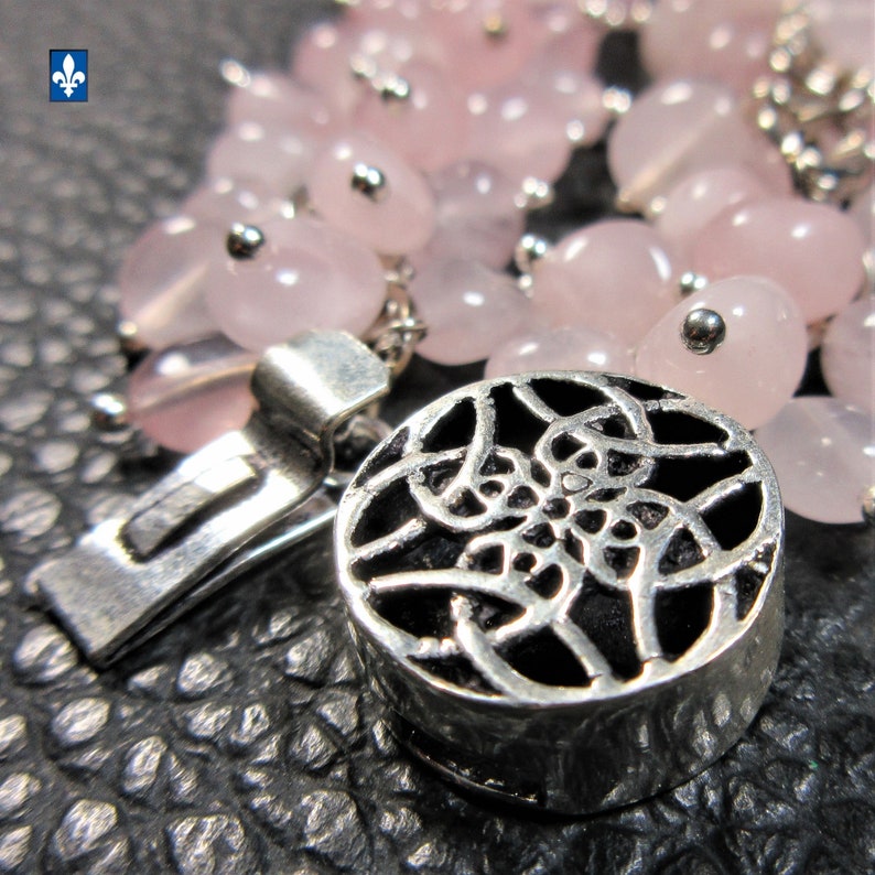 Charming Pink Quartz Plated Silver Bracelet