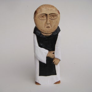 Thomas Merton, amerykanischer Schriftsteller, Dichter, katholischer Priester, Trappist- handgefertigte Holzskulptur
