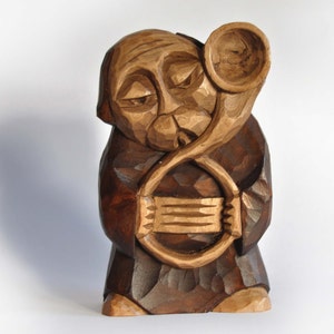 TUBA PLAYER handcrafted wooden sculpture