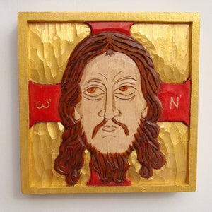 CHRIST PANTOKRATOR (God King, Lord of all) - bas-relief