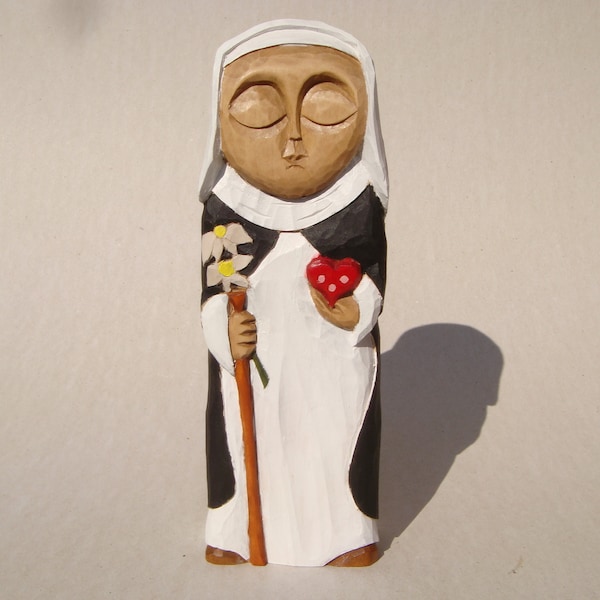 St. MARGARET of Citta di Castello, patron of the disabled-handcrafted wooden sculpture