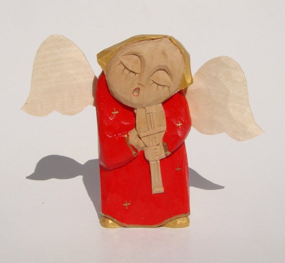 ヴィンテージ 】バイオリンを弾く天使 立体像 天使 木製額