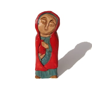Sainte-Marie-Madeleine, patronne des femmes, des jardiniers, des coiffeurs, de la Provence, de la Sicile et de Naples, sculpture en bois artisanale