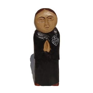 Saint GEMMA GALGANI - handcrafted wooden sculpture