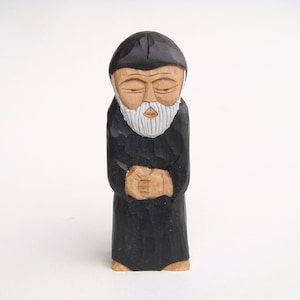 St. CHARBEL Makhlouf, a Maronite priest, monk and hermit-Handcrafted wooden sculpture