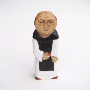 Thomas Merton, amerykan writer, poet, Catholic priest, Trappist- handcrafted wooden sculpture