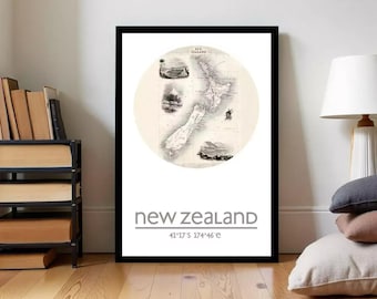 New Zealand City Poster Print: Modern Wall Art