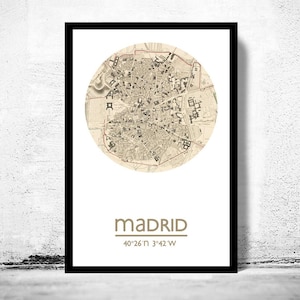 MADRID City Poster, Travel Poster, Living room wall art decor, City Poster Wall Art