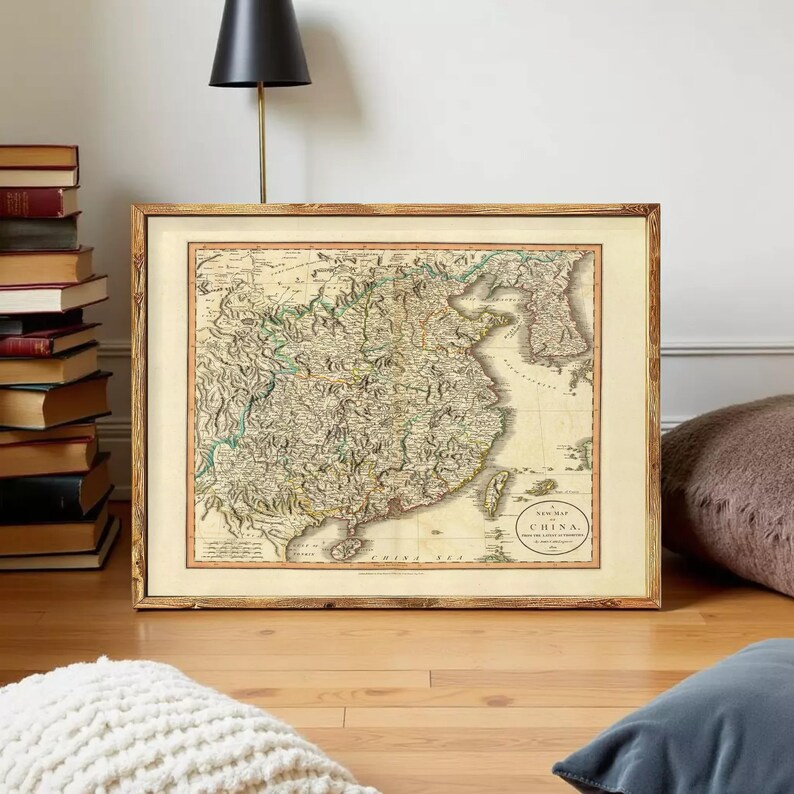 Antique China Map Print | 1801 Asia Wall Art - Etsy