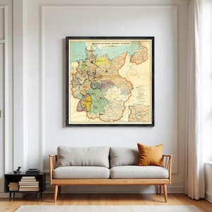Occupied Germany WWII Map: Cold War Era Soviet Military Positions, Vintage Map Style 1945