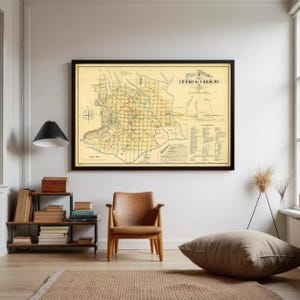 Vintage Caracas Venezuela Karte Drucken | 1889 Wandkunst