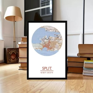 Split Croatia City Poster, Travel Poster Wall Art