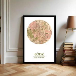 Łódź City Map Poster, Poland Travel Art Print