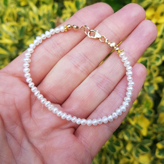 Natural Pearl AAA Large 10 Mm Freshwater Bracelet With Silver Clasp - Etsy