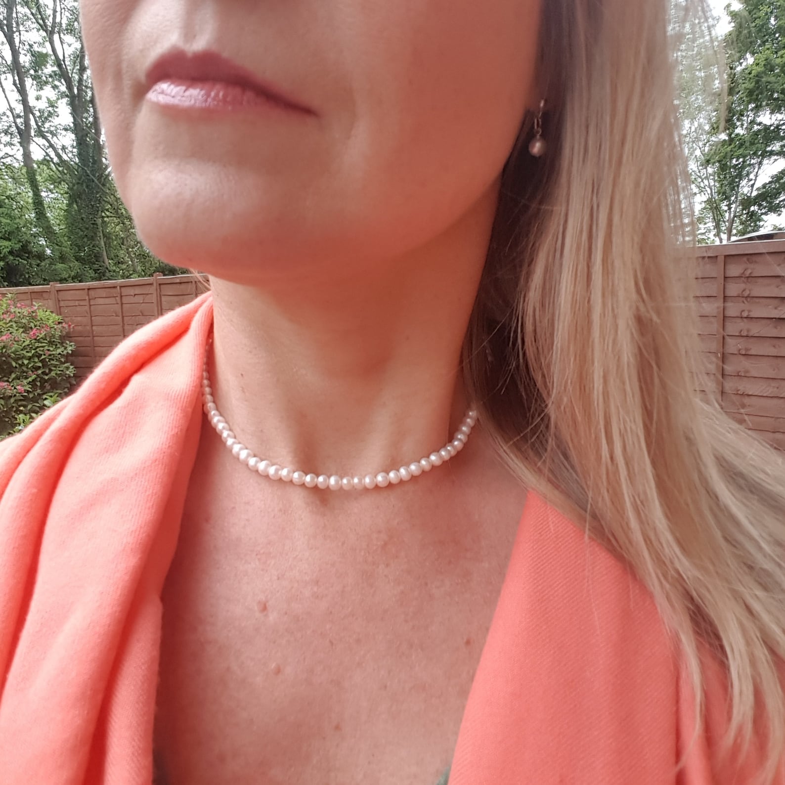Small Freshwater pearl necklace choker simple pearl bridal Etsy