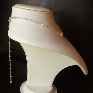 Tiny AB crystal backdrop necklace - AB or clear crystal -  Handmade to order by Sherocksjewellery