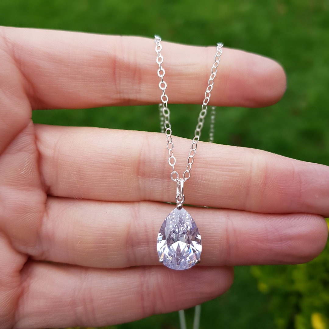 アクセサリー Handcrafted Glass Necklace - clear Gold Clear Quartz Point Charm Necklace (EPJ-NA34-CQ) - Etsy