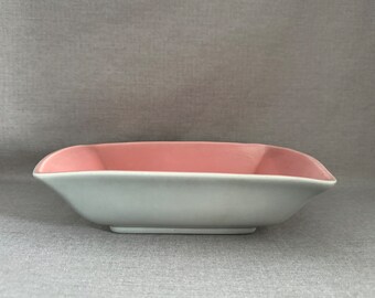 Rare Find RED WING Zephyr Pink and Gray Rectangular POT B 1393 Serving or Console Bowl House Plant or Succulent Planter Collectible Gift