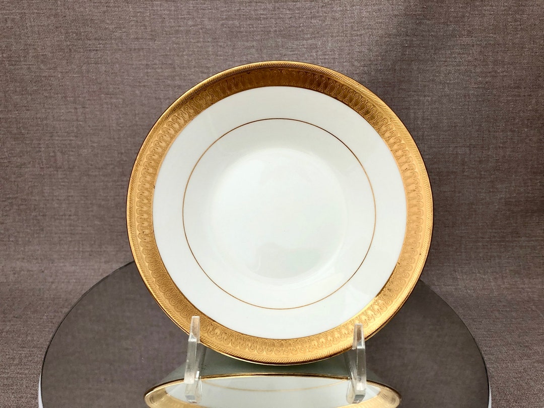 ANTIQUE Minton's China FRUIT BOWL Rare Fine Gold Encrusted ANTIQUE Minton's China FRUIT BOWL Rare Fine Gold Encrusted