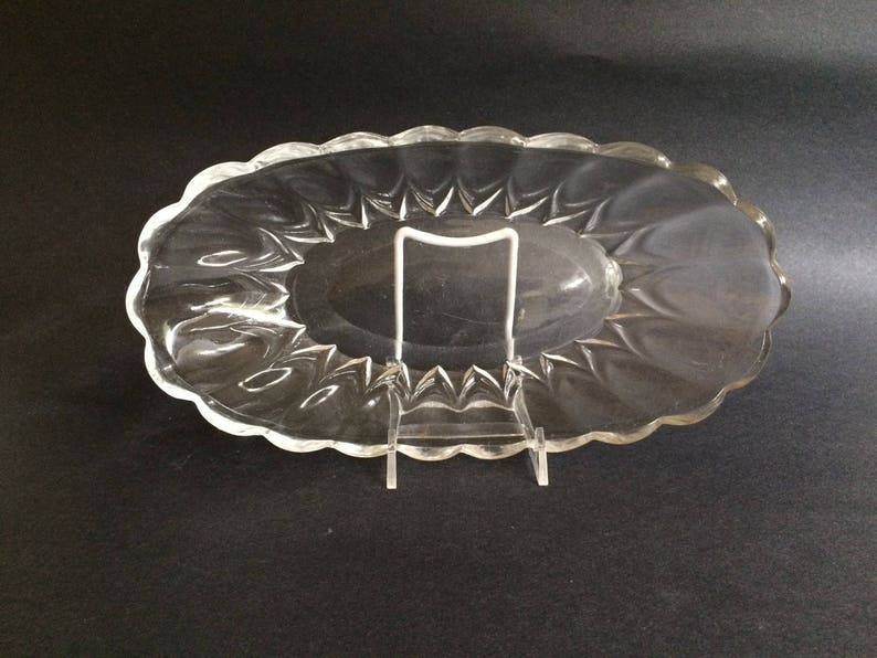 Classic Vintage CELERY DISH Glass Serving Dish Mid Century Etsy