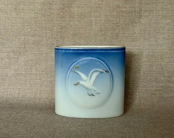 Bing & Grondahl SEAGULL Pattern 183 1960s CIGARETTE HOLDER or Toothpick Holder Blue and White Danish Porcelain made in Denmark Novelty Gift