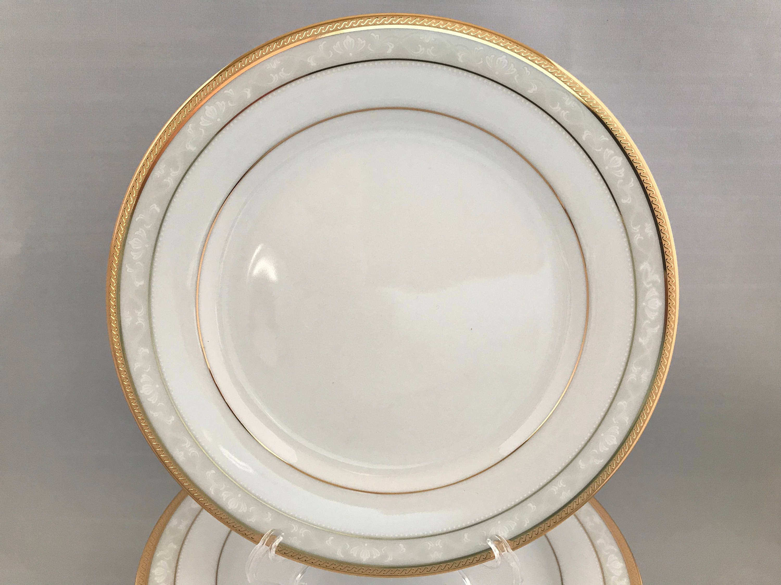 GOLD ENCRUSTED China Salad Dessert PLATES Noritake Hampshire Etsy