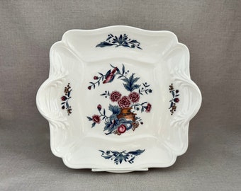 WEDGWOOD Queen's Ware Square Serving Plate Williamsburg Potpourri England Made Floral Earthenware Accessories Couples Gift For the Home