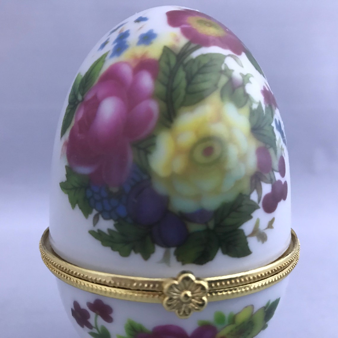 Egg TRINKET BOXES Hinged China Porcelain Eggs Footed China Etsy