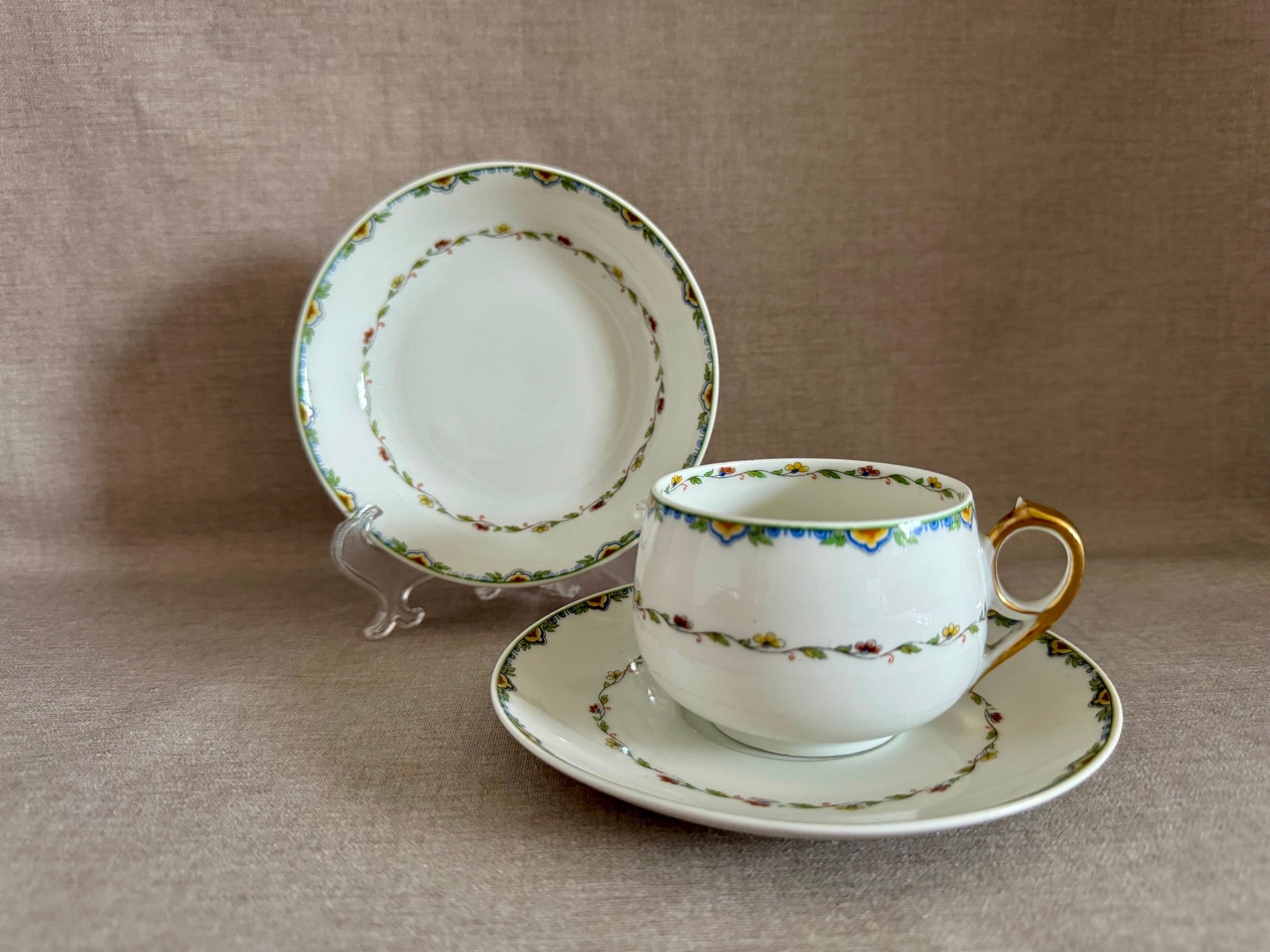 Haviland - ロワイヤルリモージュ ブルーリボン　トリオセット Haviland Trio - Etsy