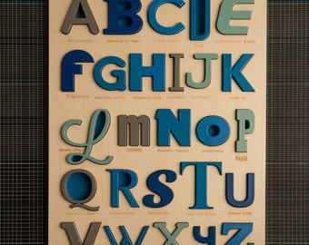 Font Alphabet Puzzle