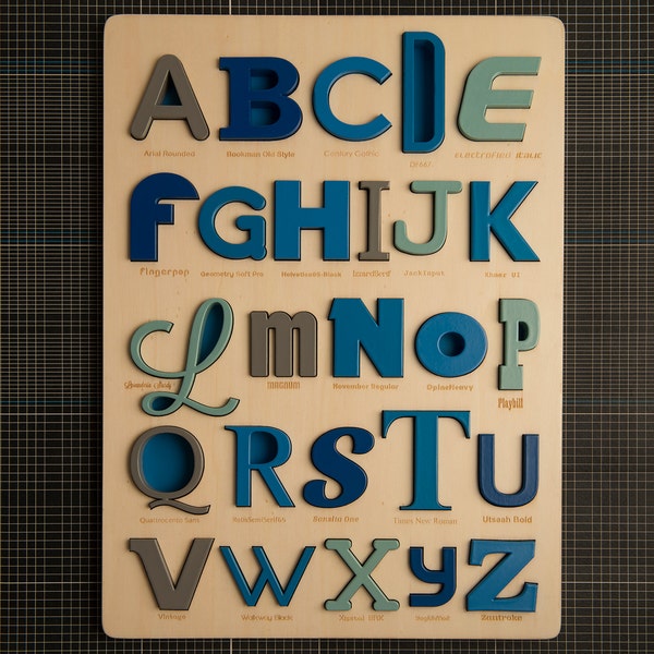 Font Alphabet Puzzle