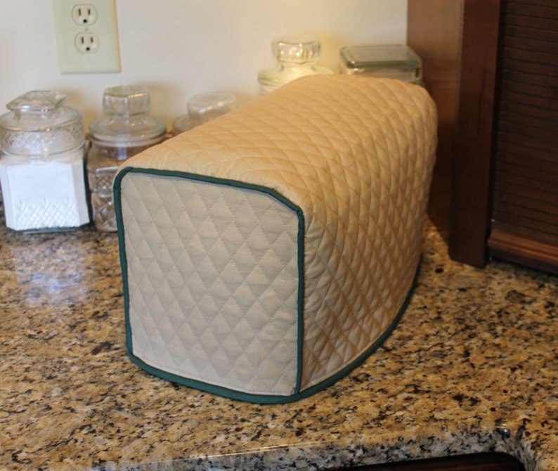 4 Slice Toaster Cover 600 color combos Tan/Hunter Green Etsy