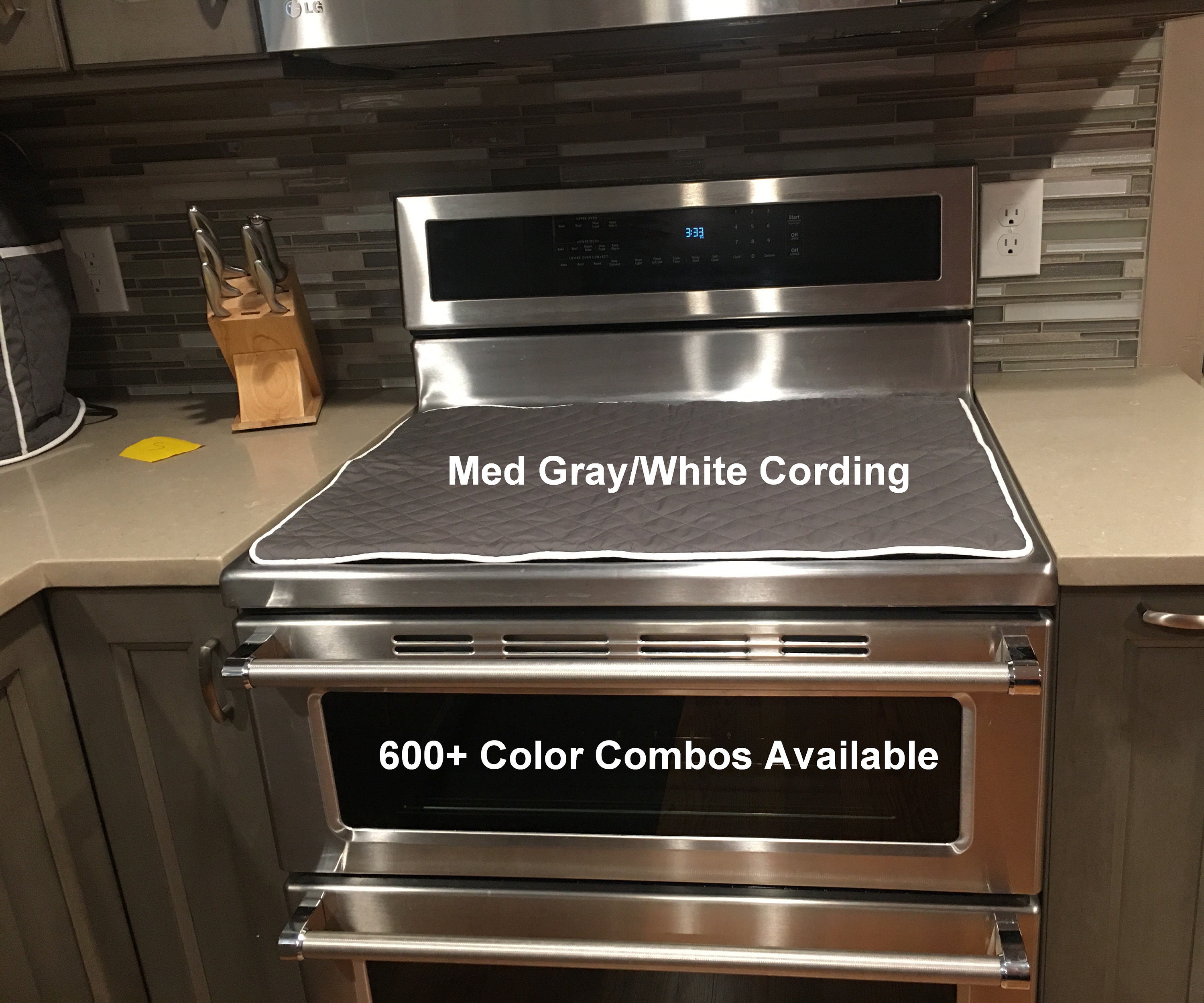 Stove Top Cover for Glass or Ceramic Cooktops , Stove Cover, Glass Stovetop Cover, Range Cover, Electric Cooktop, Gift for Mom-Shipping Incl