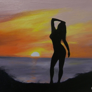 Female Nude Oil Painting Nude Original Oil Painting Sun - Etsy