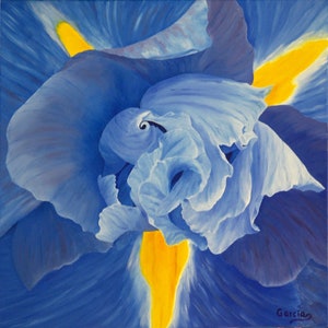 Dahlia Flower Oil Painting 18 x 18 image 7