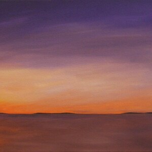 Florida Sunset Oil Painting 16 x 40 image 4