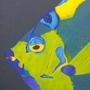 Königin-Kaiserfisch-Ölgemälde (45 cm x 60 cm)