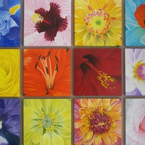 Dahlia Flower Oil Painting 18 x 18 image 10